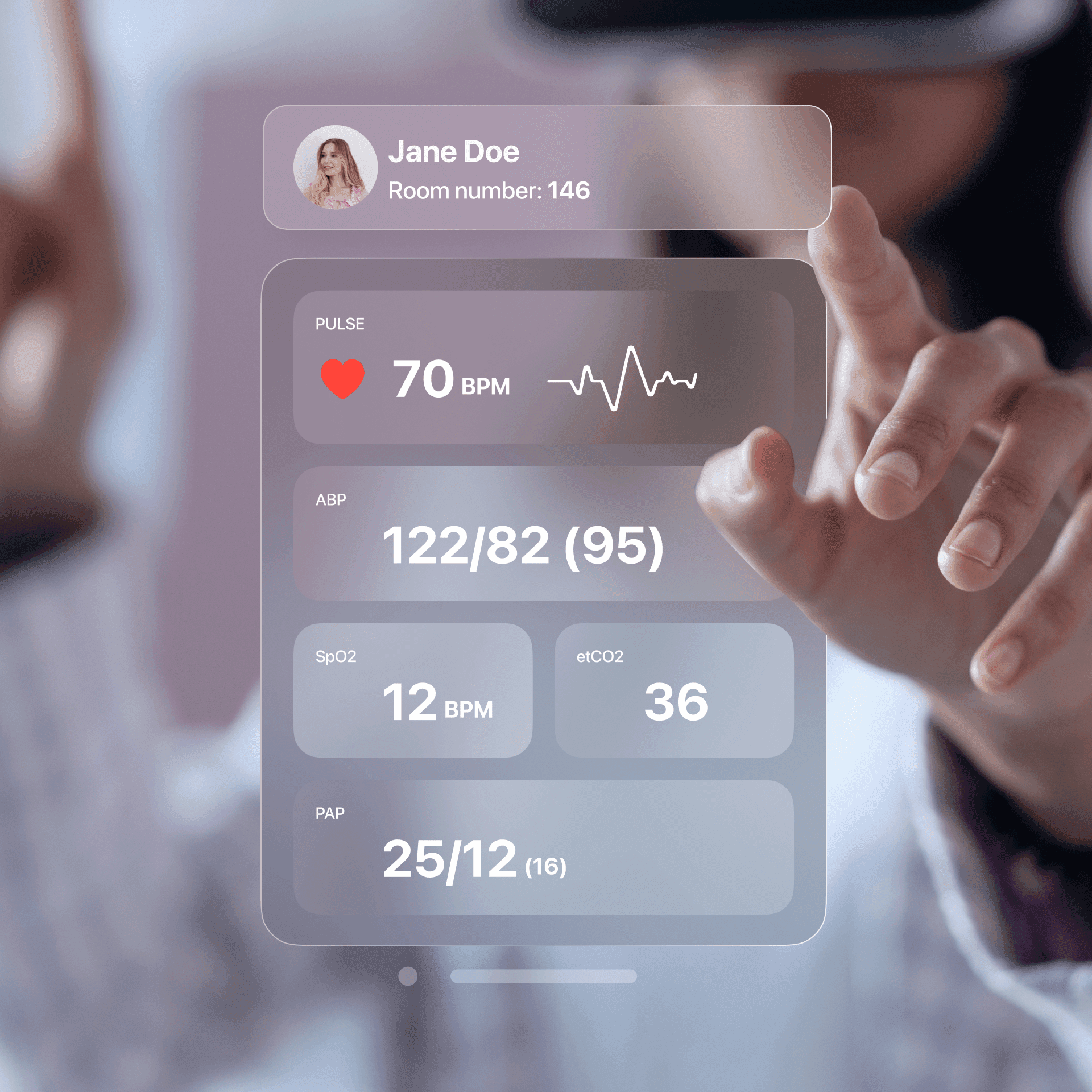 Apple Visual Pro patient monitoring details