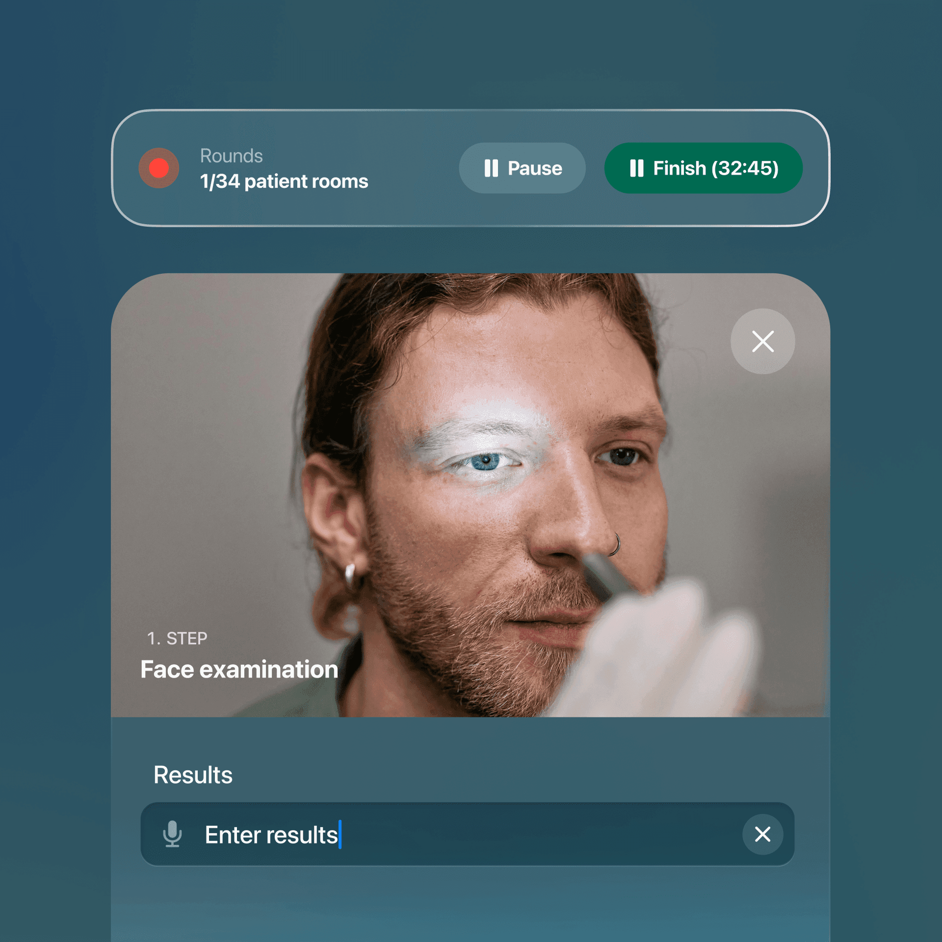 Image of a patient examination from Apple Vision Pro