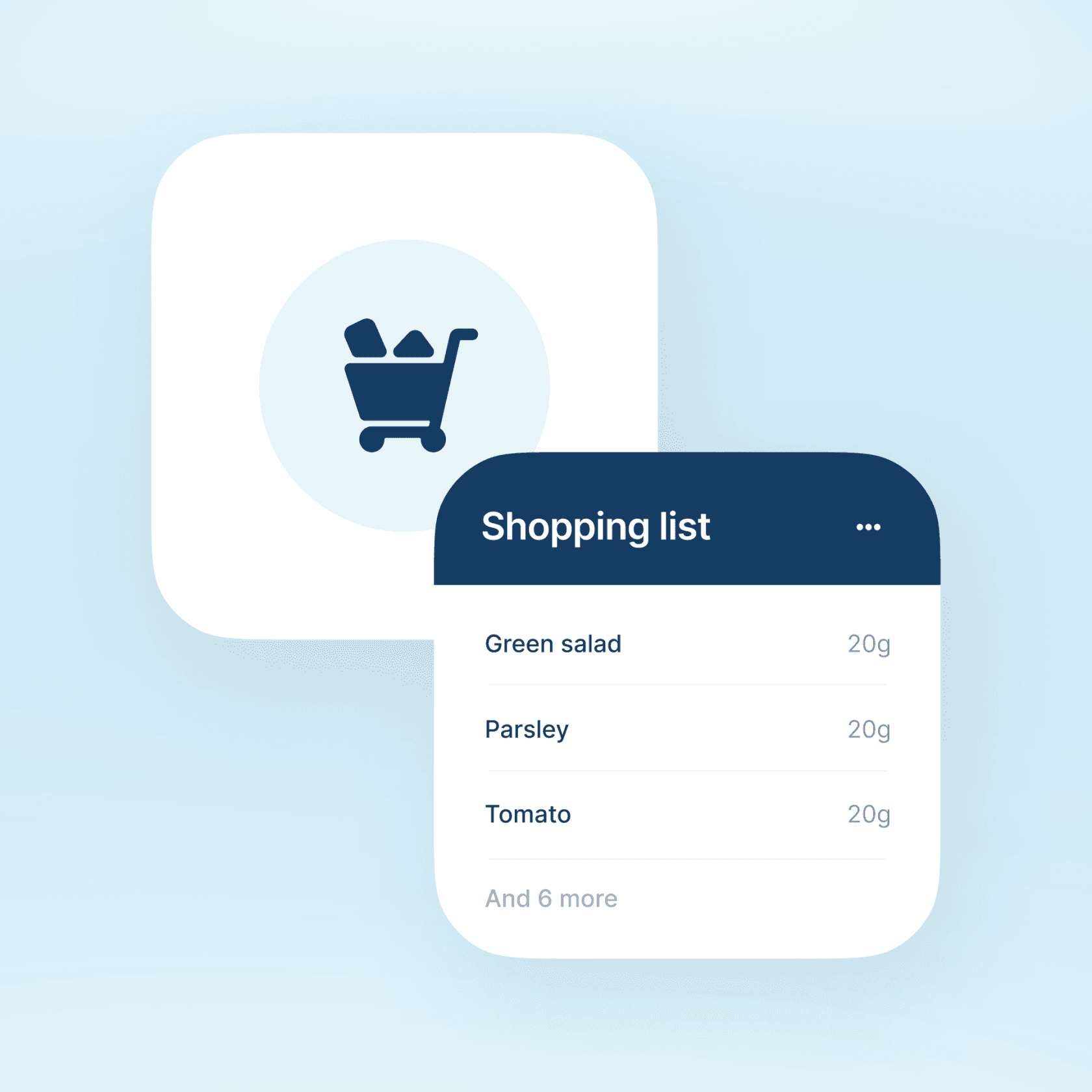 Nutricicionist icon and shopping list image