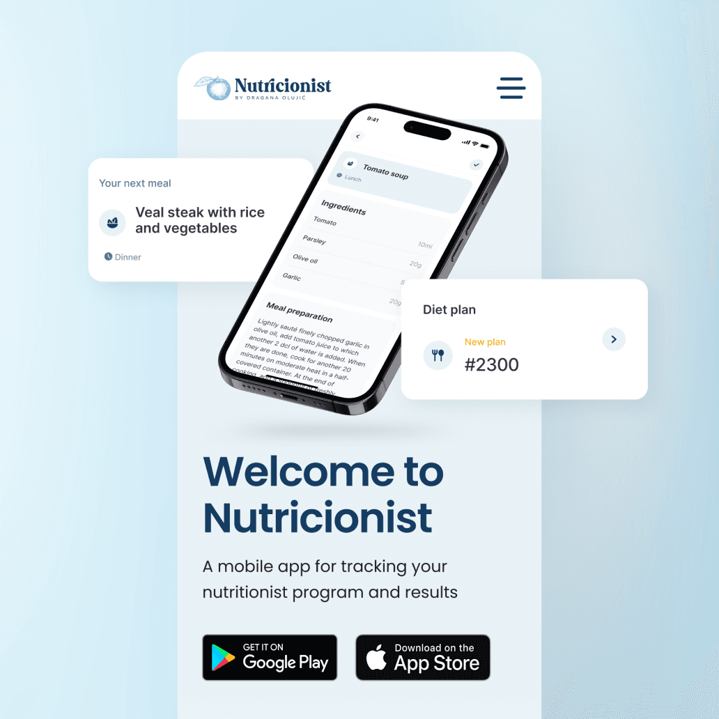 Nutricionist website landing wallpaper