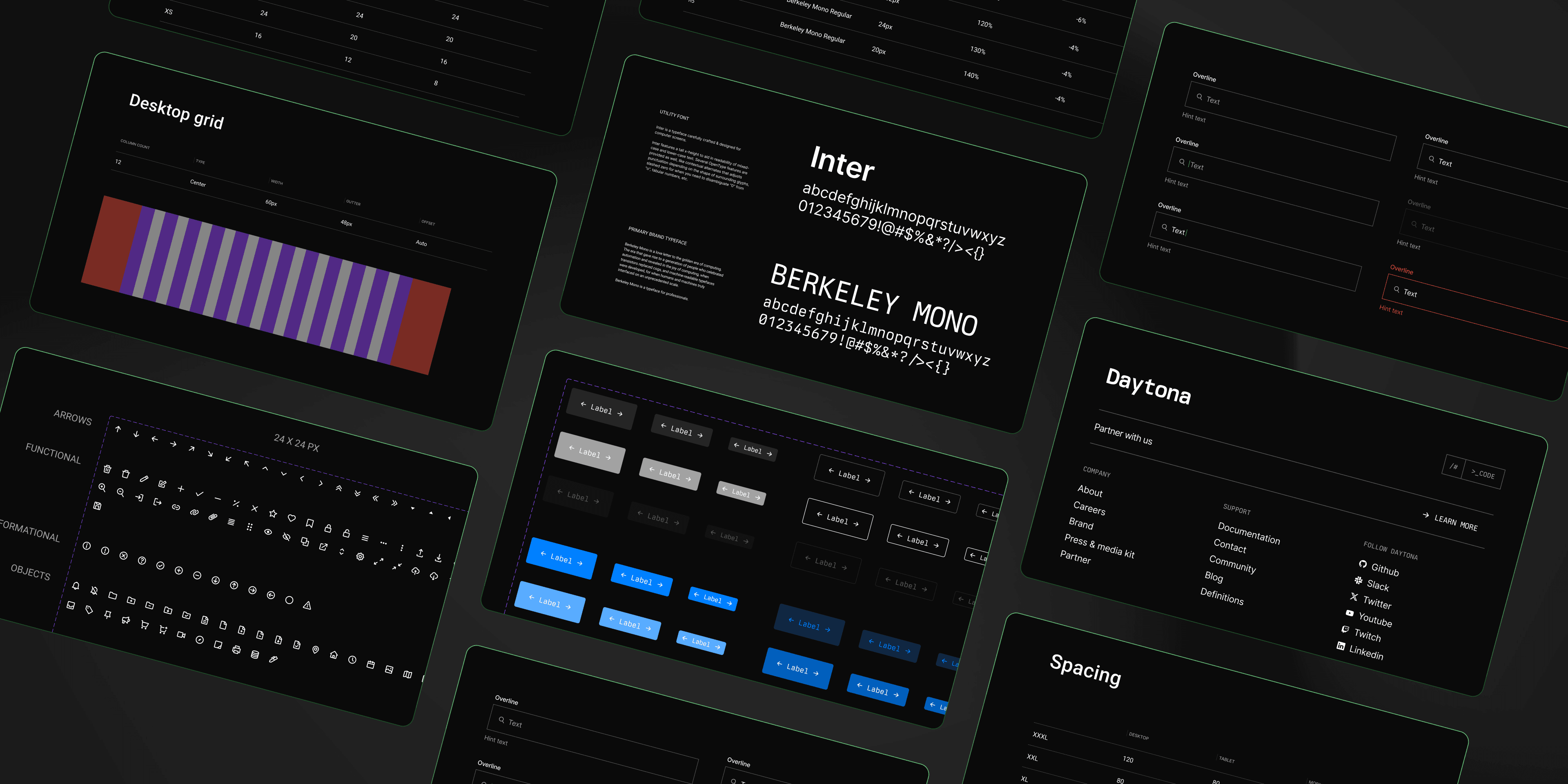 All screen design system layout