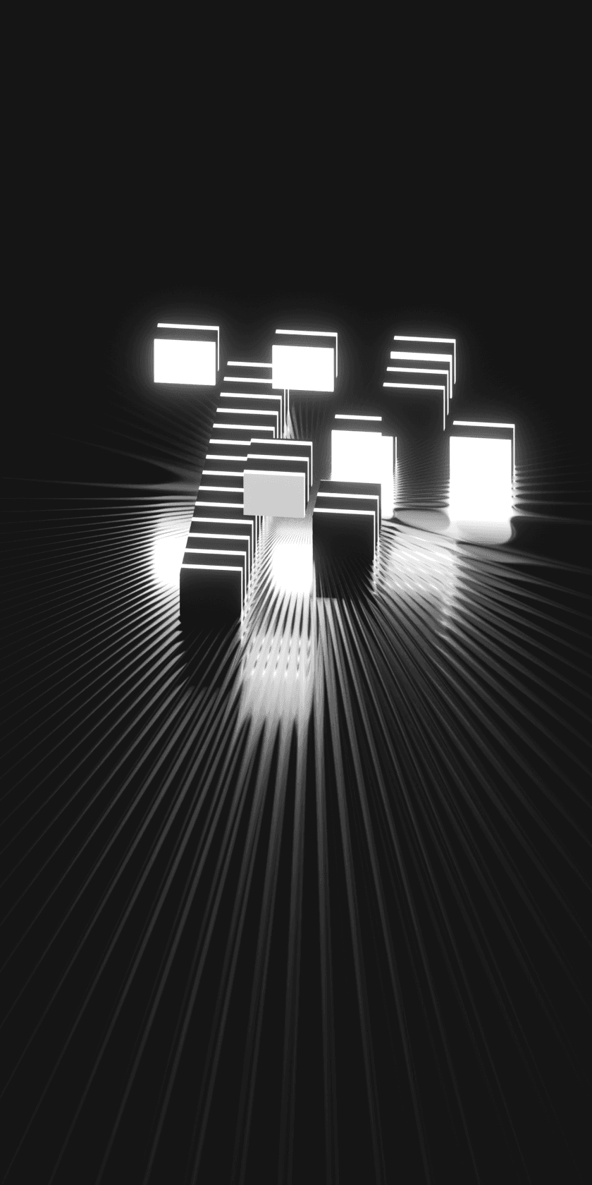 Image with luminous cubes